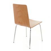 Valgomojo kėdė SKIN Steel wood chrome_1