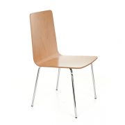 Valgomojo kėdė SKIN Steel wood chrome_2